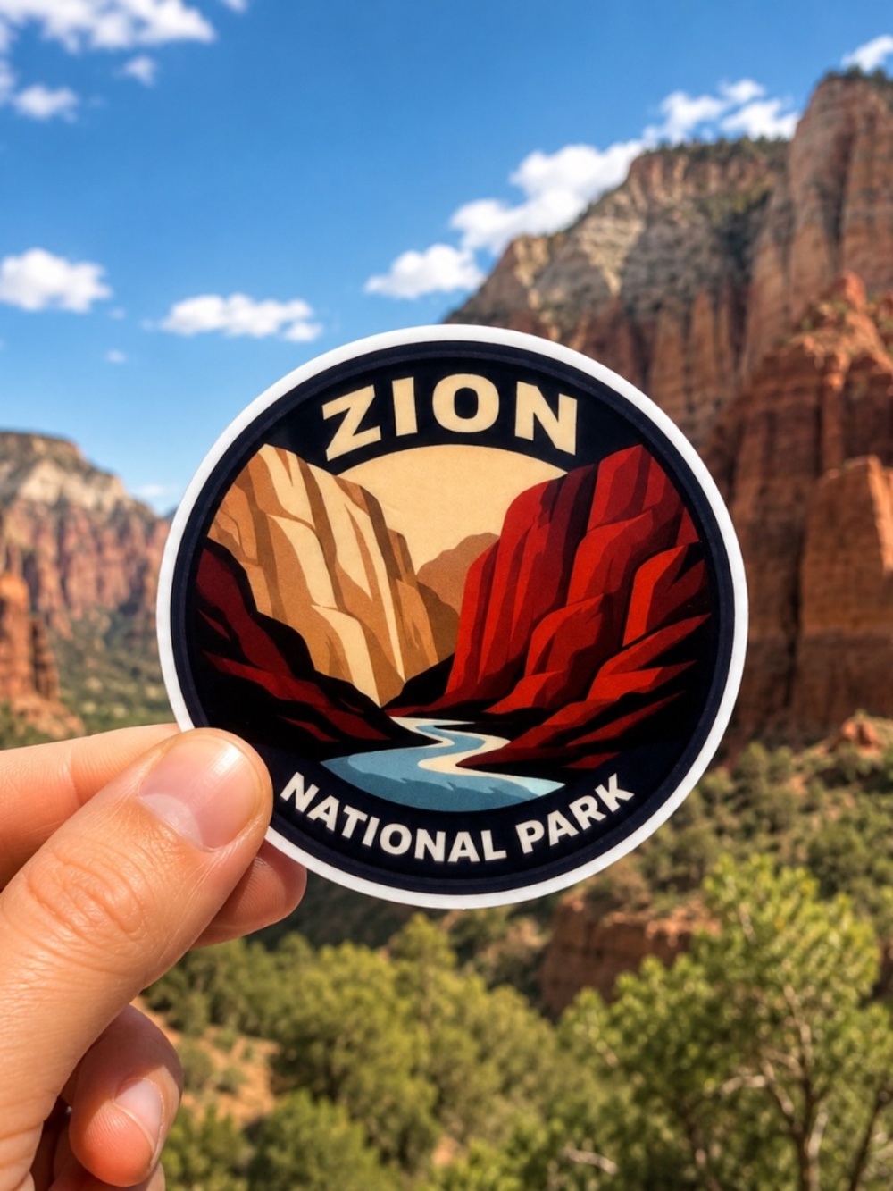 Zion National Park Sticker 3 Pack Waterproof Vinyl Travel Decals
